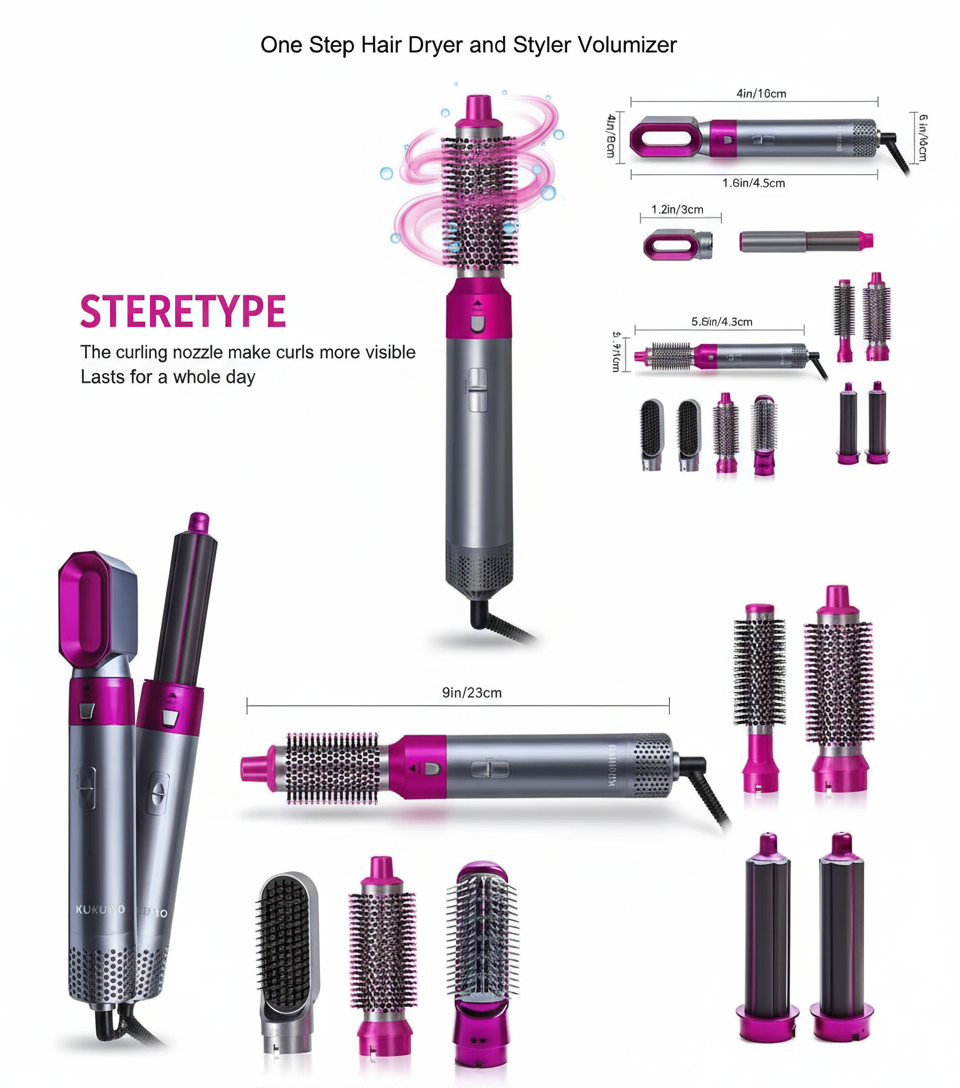 GlamWave™ 5-in-1 Hair Styling Tool
