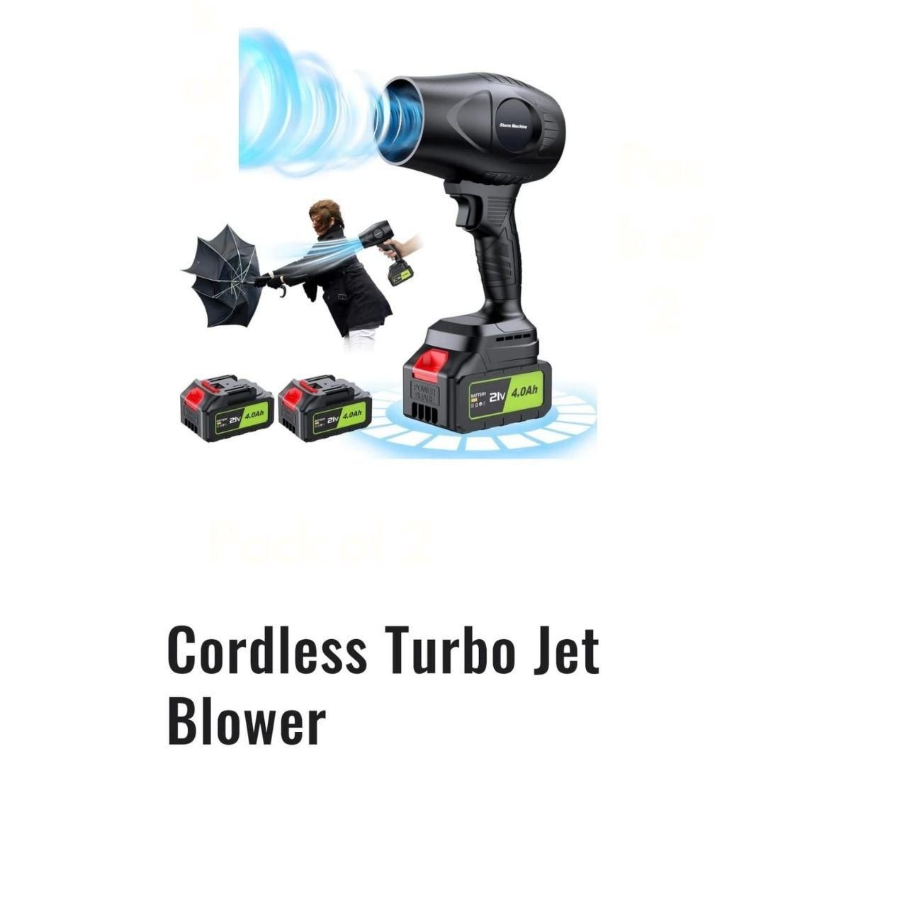 TurboJet™ Cordless Blower – Powerful Handheld Air Dryer