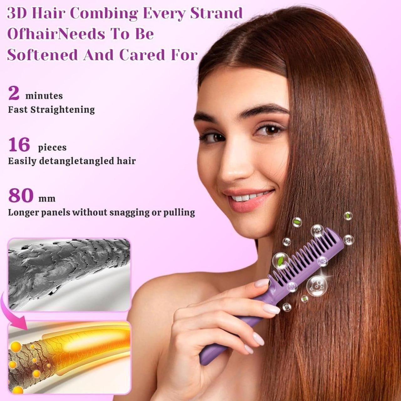 Meneflix™ Portable Cordless Mini Hair Straightener & Hot Comb