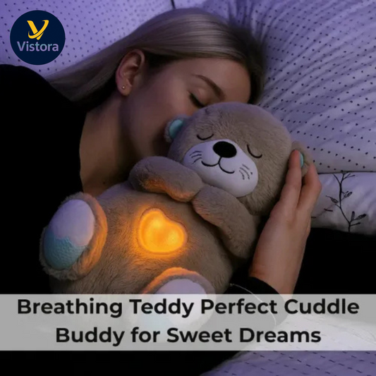 Breathing Teddy Bear with Soothing Music™ – Anxiety Relief Plush Toy for Kids & Adults