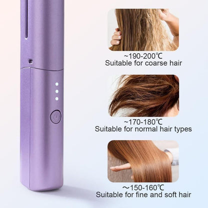 Meneflix™ Portable Cordless Mini Hair Straightener & Hot Comb